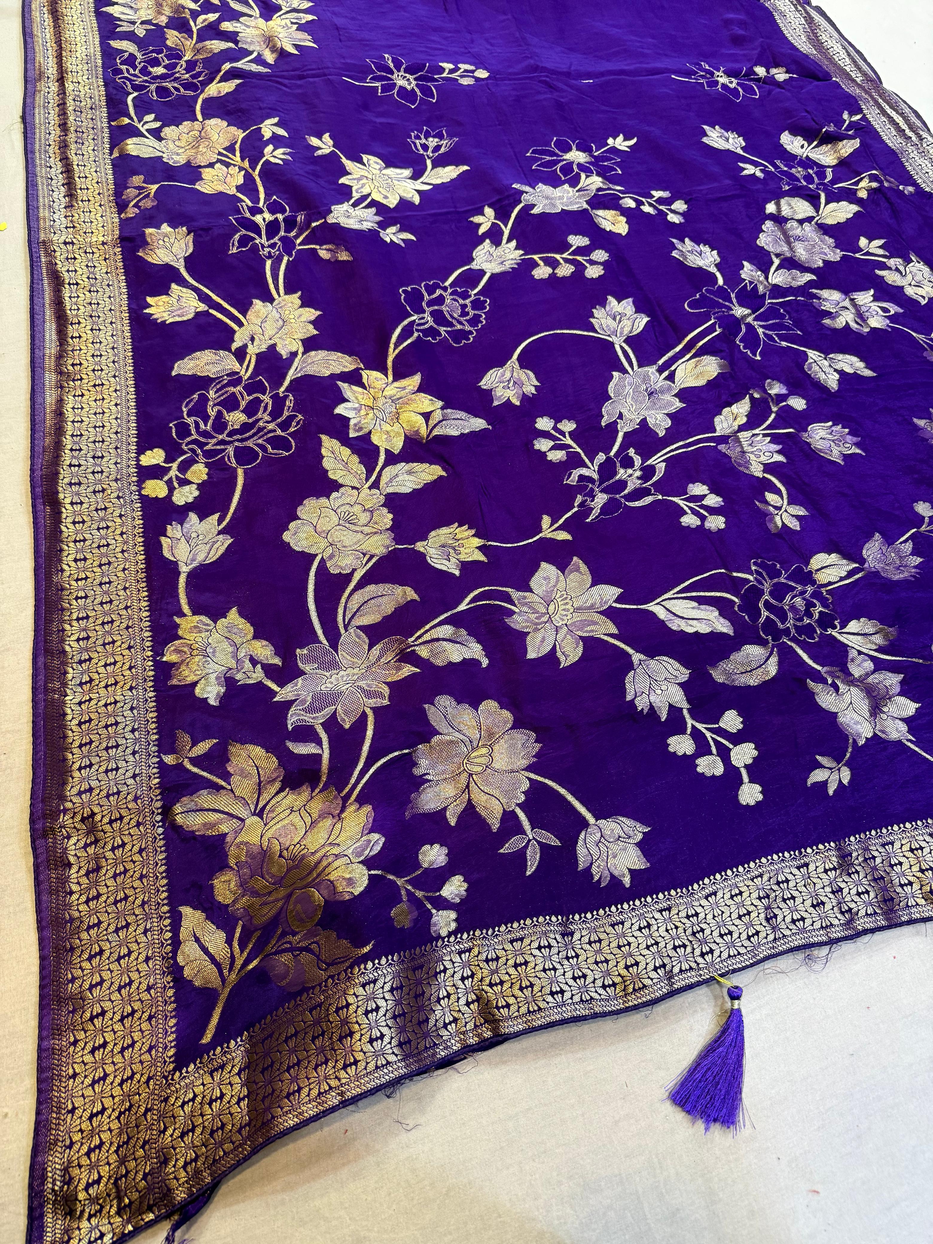 Beautiful Upada Silk Saree With Zari Work