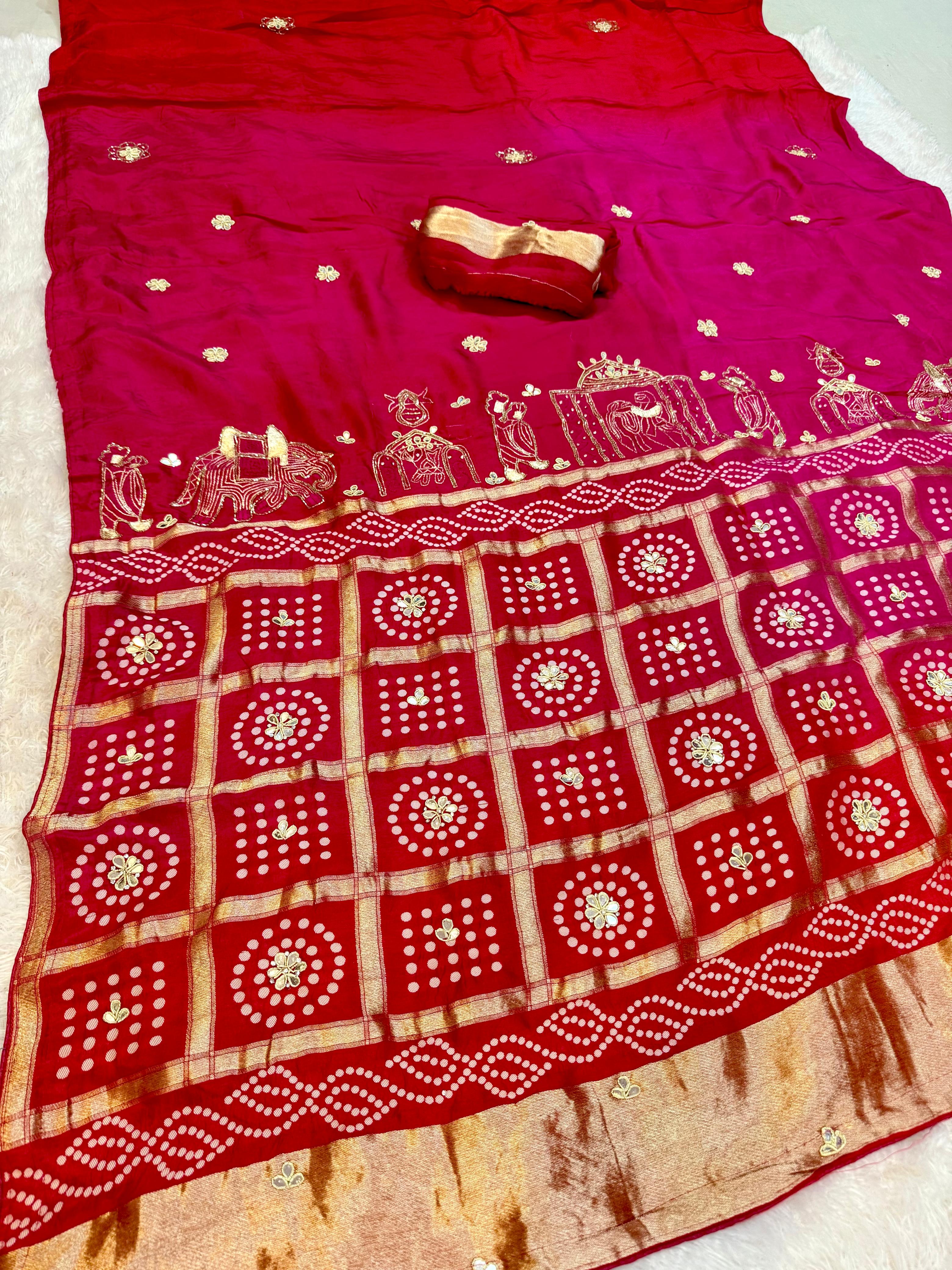 Dolla Silk Saree With Traditional Handwork