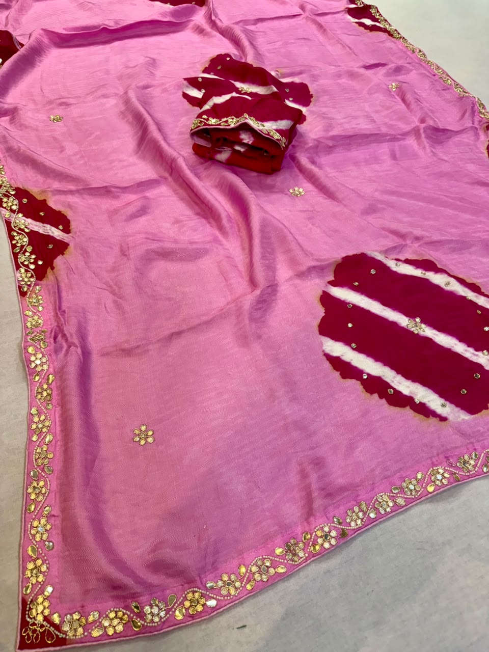 Latest  Fancy H O Silk Saree With Handwork