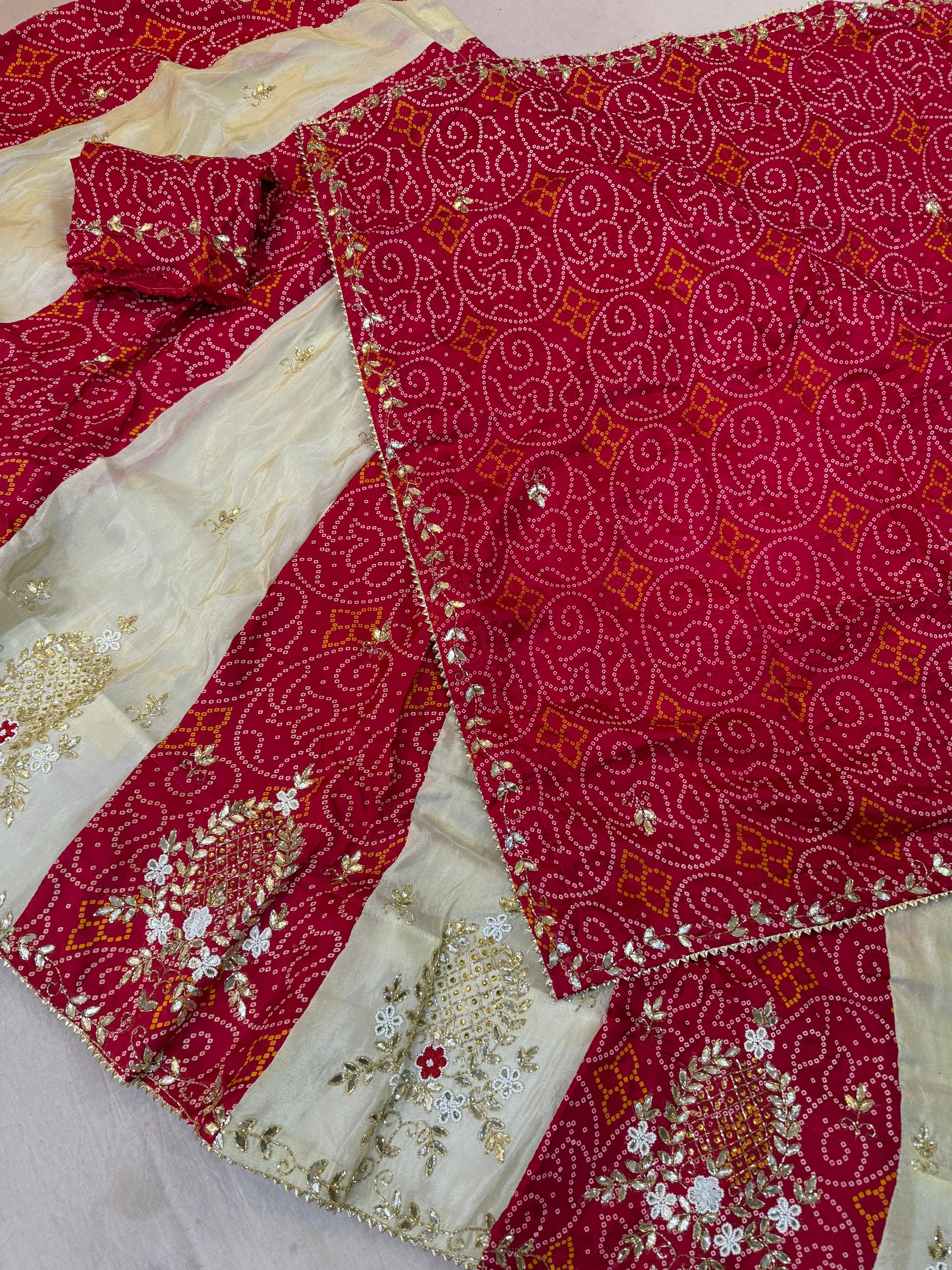 Beautiful Cosmos Fabric Lehenga With Handwork X H.O Silk Dupatta