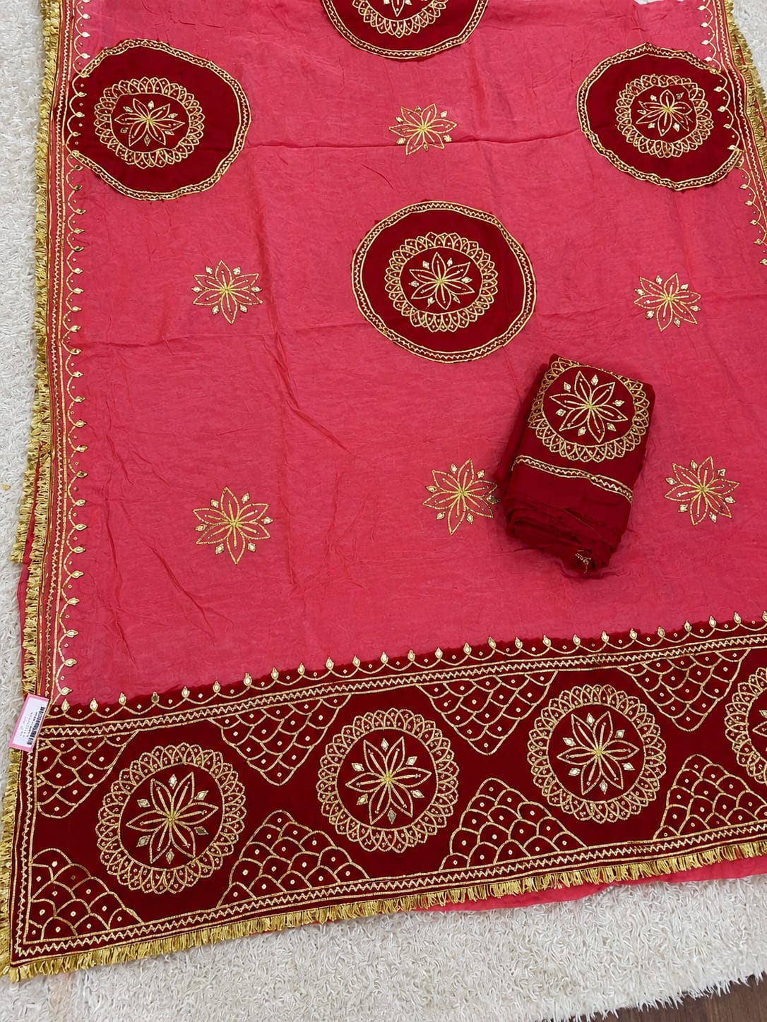 Designer Upada silk Saree With Gottapati Work