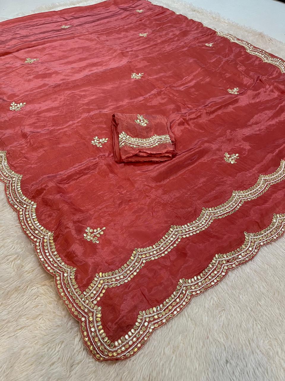 H O Silk Saree With Premium Handwork