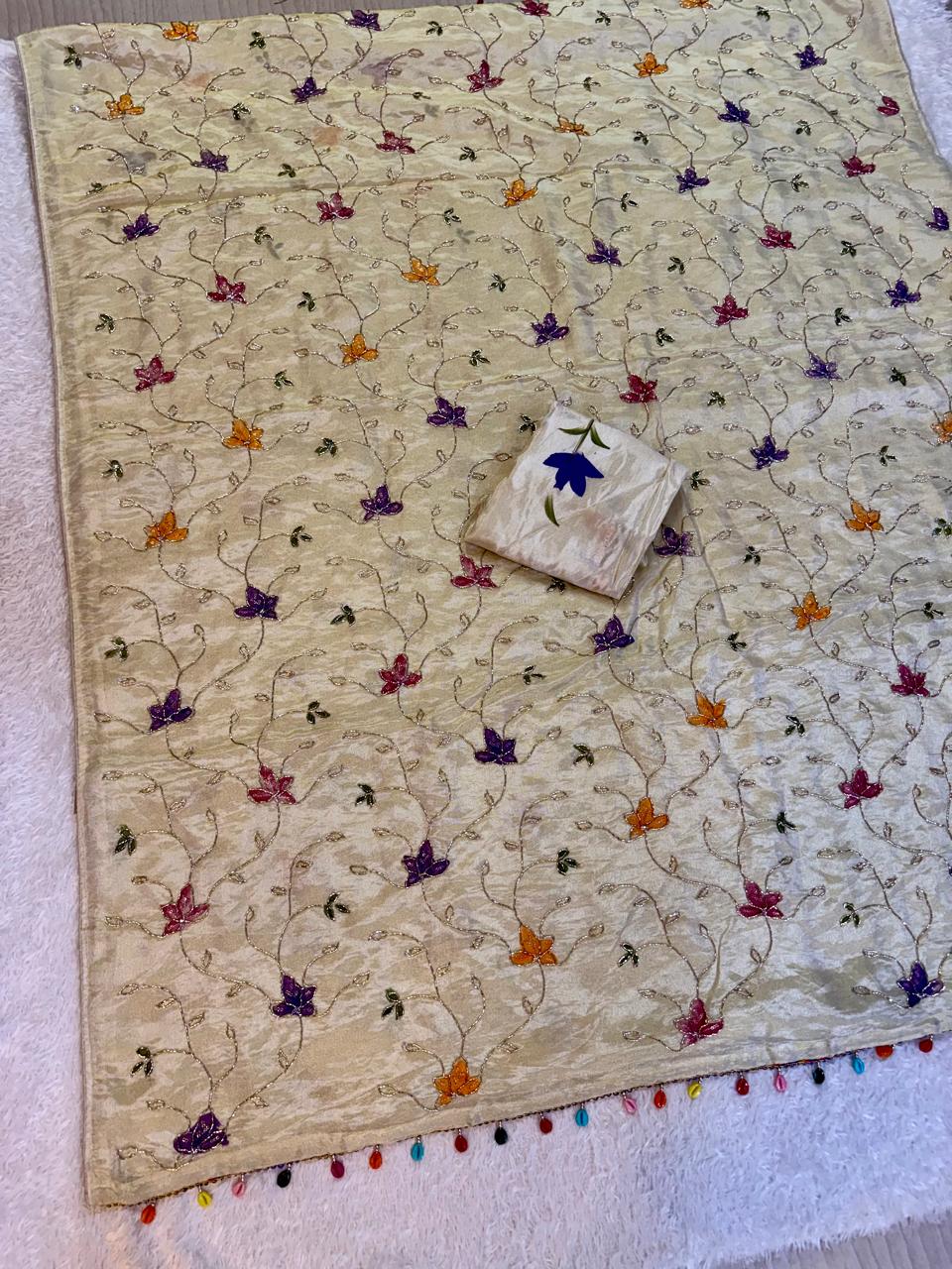 Pure H.O Silk Saree With Jal Work