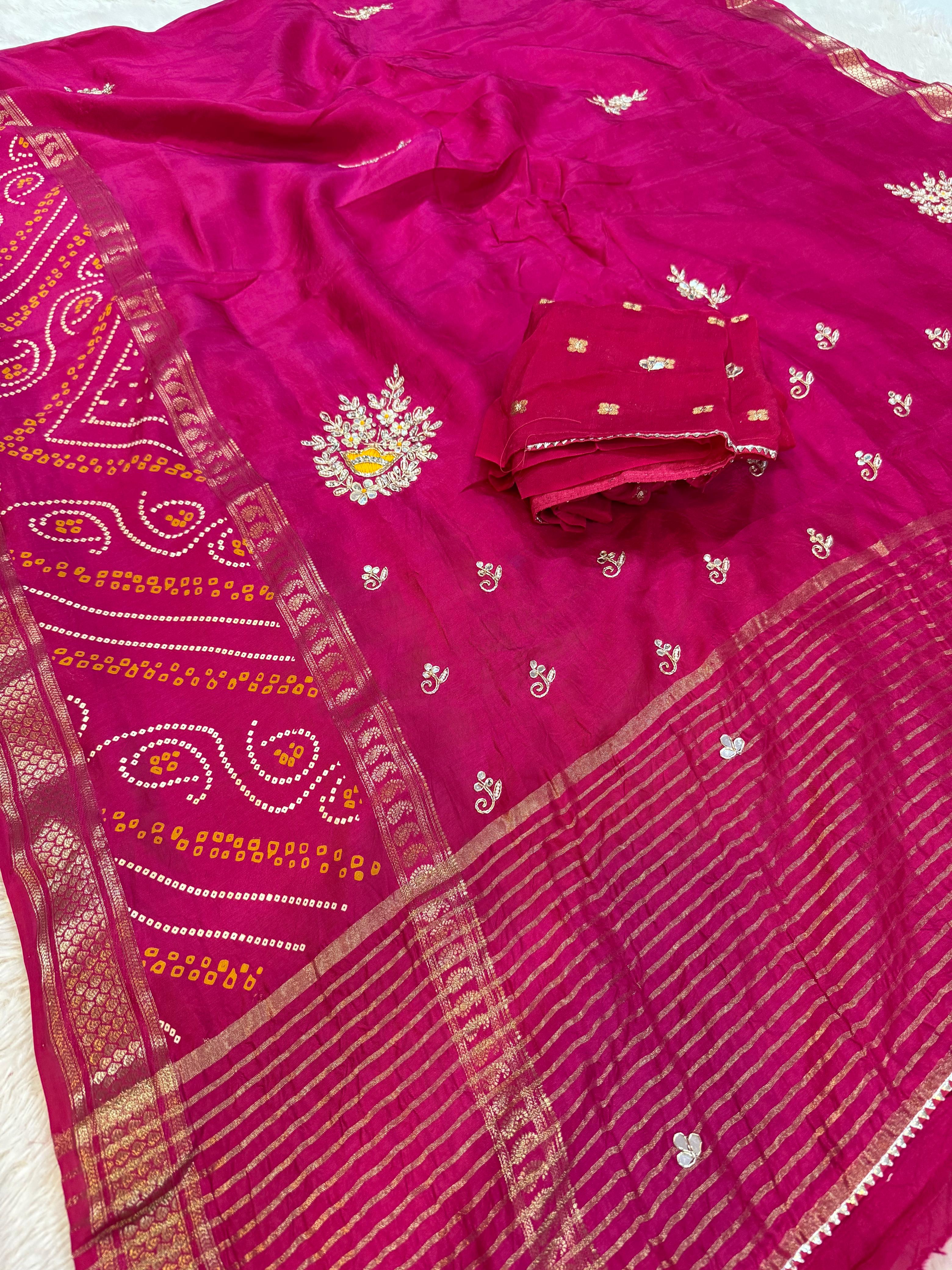 Traditional Dolla Silk Saree With Handwork