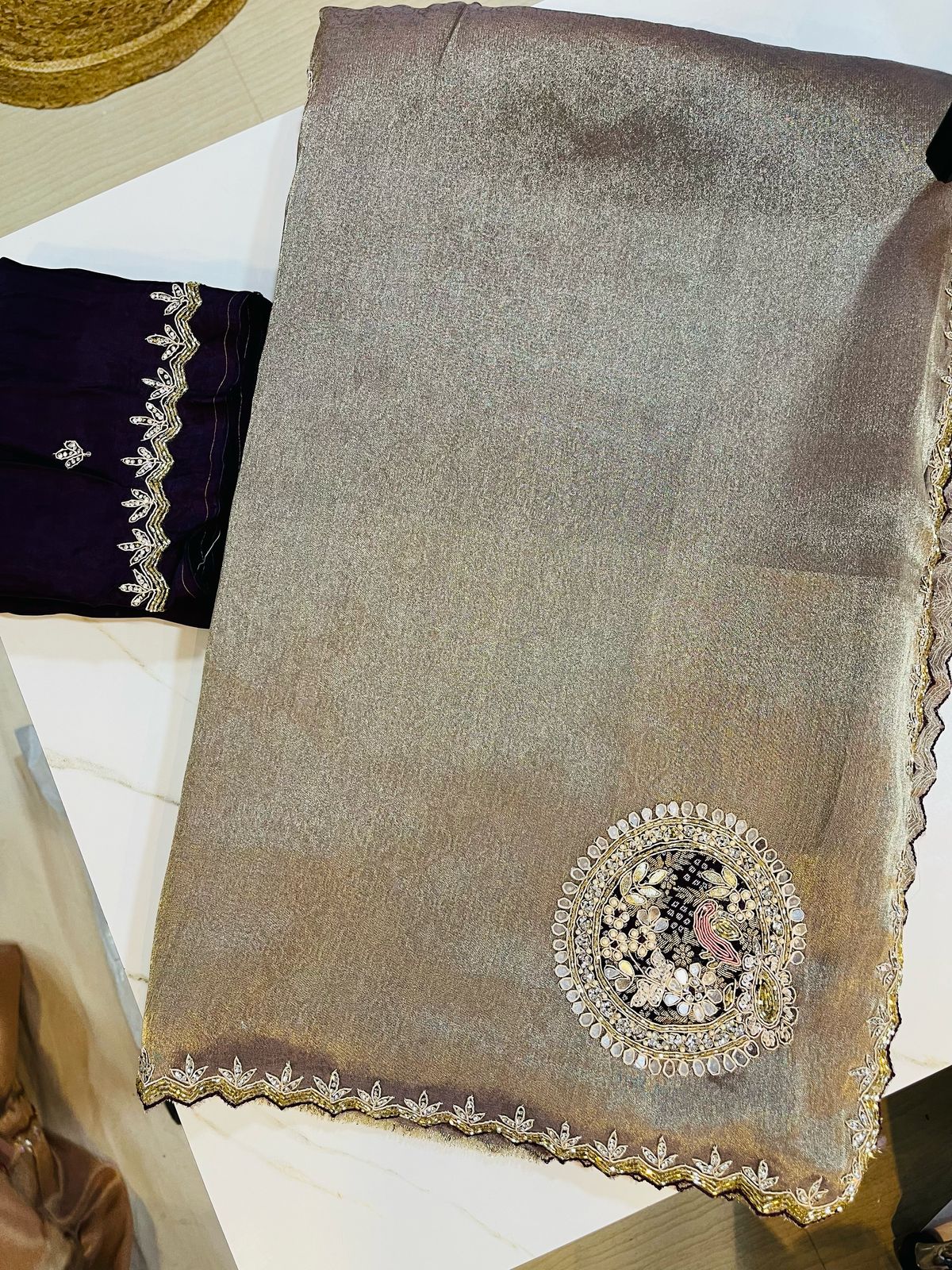 Designer Cosmos Saree With Premium Handwork