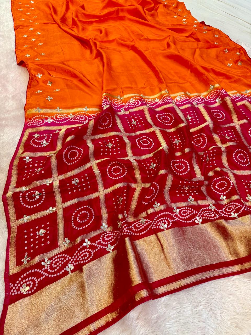 Latest Upada Silk Saree With Handwork