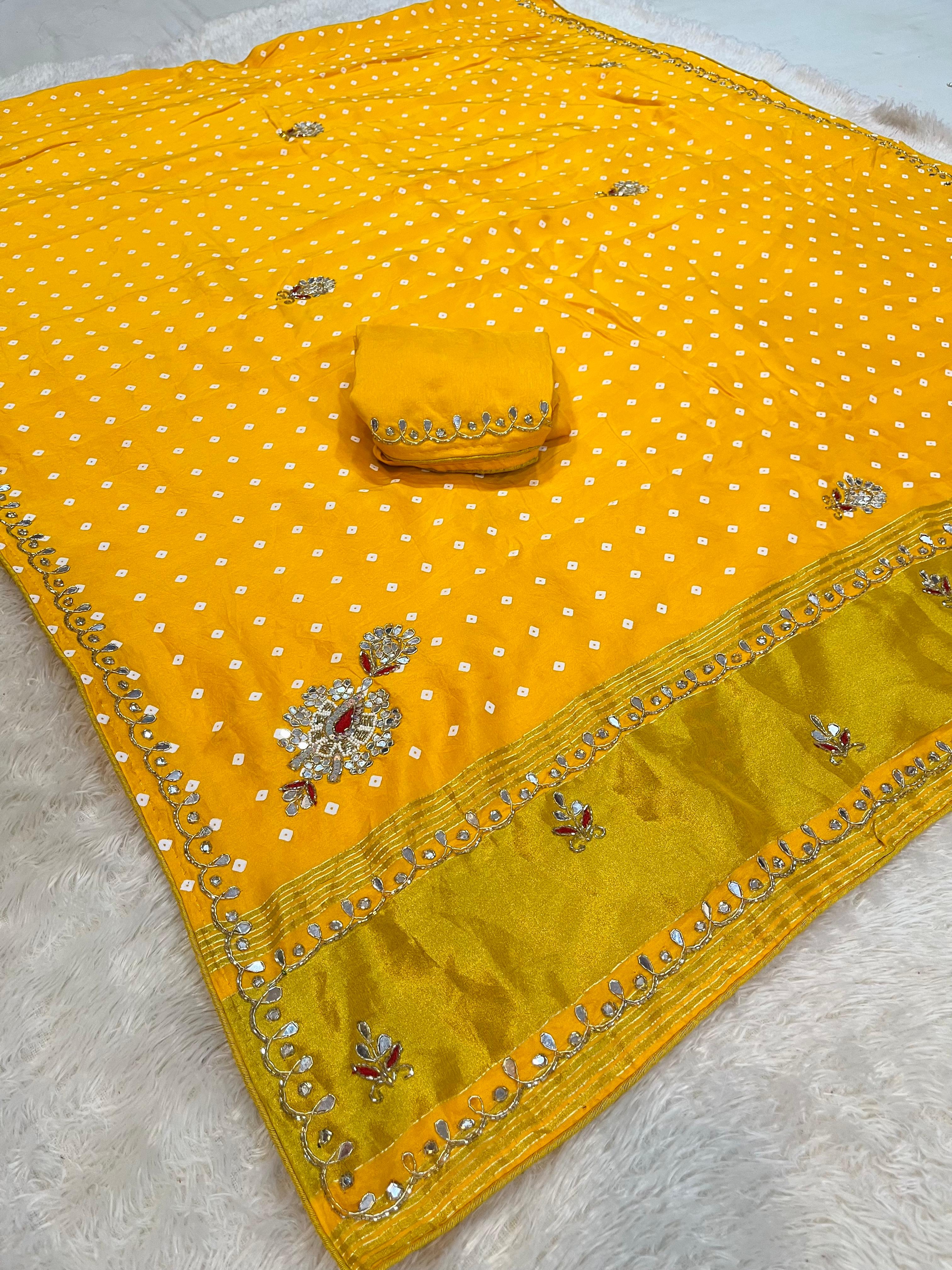 Dolla Silk Saree With Handwork