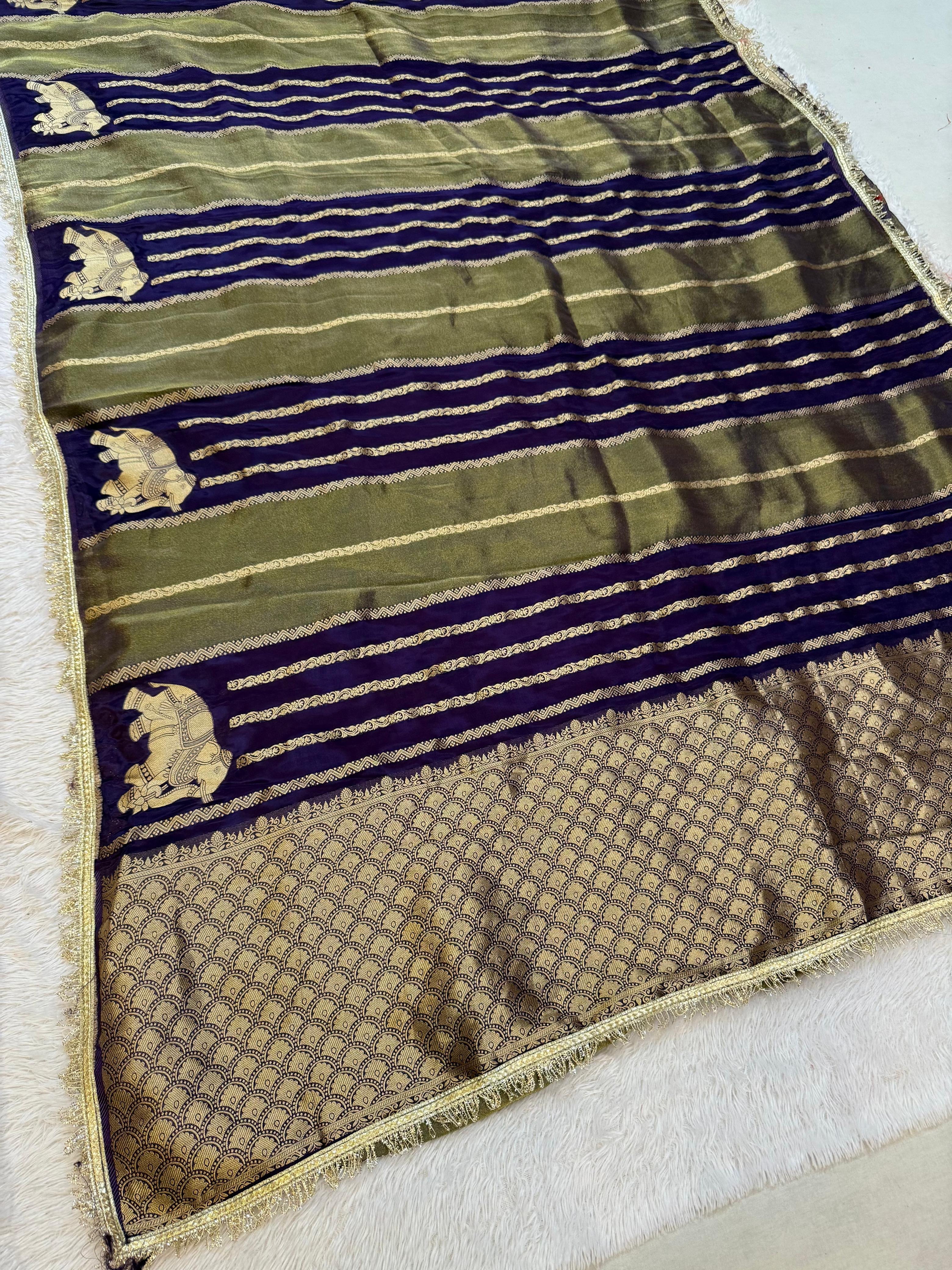 Designer Pure H O Silk Saree With Weaving Work
