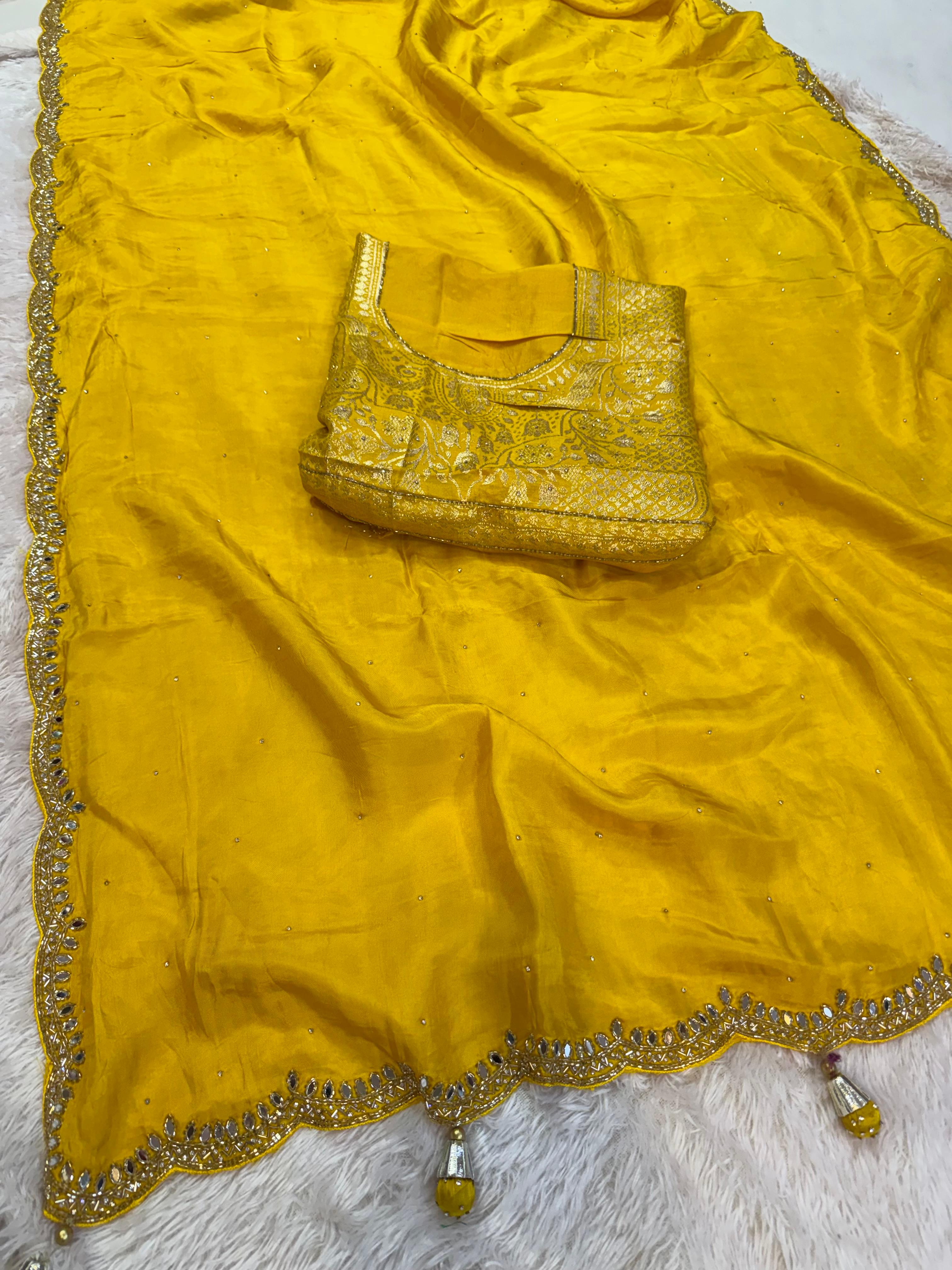 Designer Upada Silk Saree With Premium Handwork