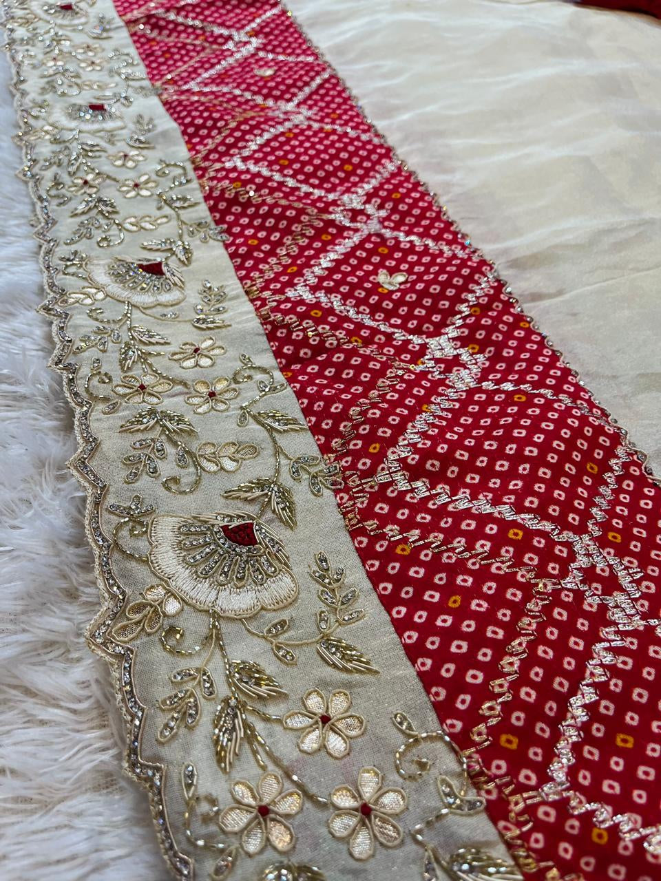Premium Hand Work Saree On Cosmos Fabric