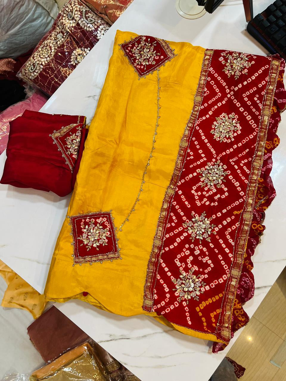 Premium Yellow Special Desinger Saree