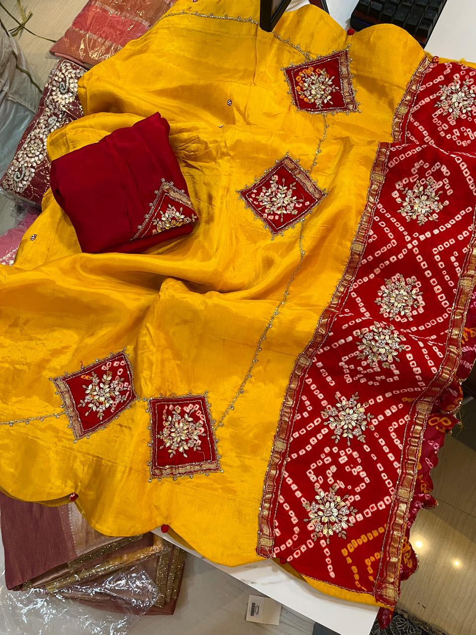 Premium Yellow Special Desinger Saree